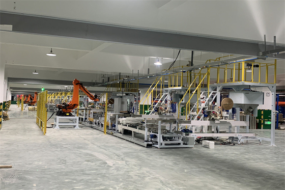 PLC Control Stacking Weighing Packaging Machine Semi Auto สำหรับเม็ดพลาสติก